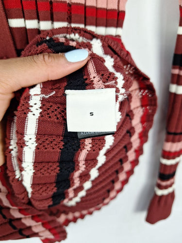 Second-Hand - Adam Lippes Stripe Ribbed Knit Top Size S - SwapUp