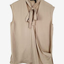 Second-Hand - Theory Silk Beige Tie Blouse Size XS - SwapUp