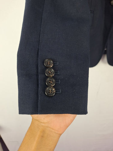 Second-Hand - J.Crew Navy Classic Linen Blazer Size 6 - SwapUp
