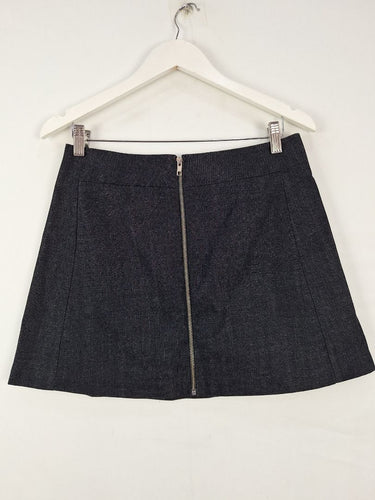 Second-Hand - Victoria Beckham Dark Denim Pleat Mini Skirt Size 10 - SwapUp