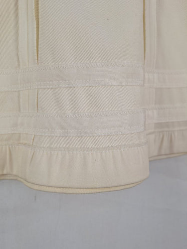 Second-Hand - Nina Ricci Cream Panelled Mini Skirt Size 10 - SwapUp