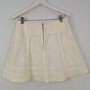Second-Hand - Nina Ricci Cream Panelled Mini Skirt Size 10 - SwapUp