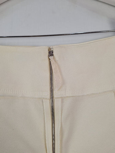 Second-Hand - Nina Ricci Cream Panelled Mini Skirt Size 10 - SwapUp