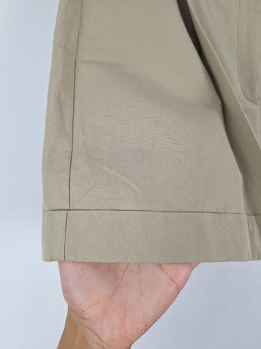 Second-Hand - Michael Kors Latte Sophisticated Pleat Shorts Size 6 - SwapUp