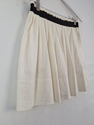 Second-Hand - Theory Sweet Linen Blend Pleat Mini Skirt Size S - SwapUp