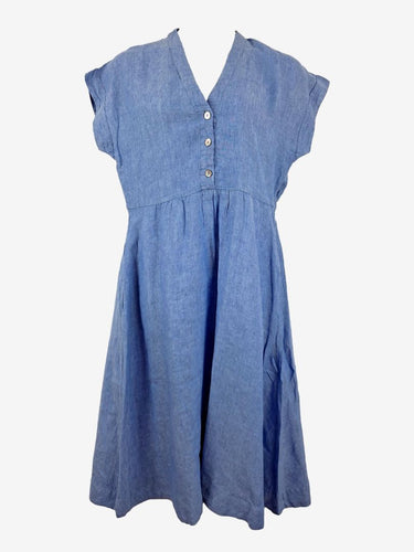 Blue Illusion Periwinkle Line Smock Dress Size L