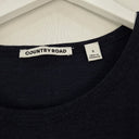 Second-Hand - Country Road Navy Linen Sleeveless Top Size S - SwapUp
