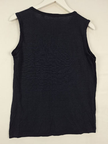 Second-Hand - Country Road Navy Linen Sleeveless Top Size S - SwapUp