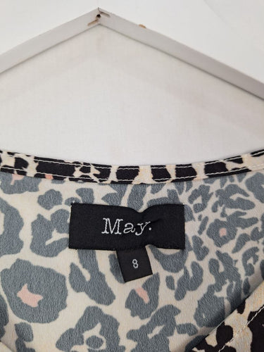 Second-Hand - Assorted Brands Funky Animal Print Cropped Top Size 8 - SwapUp