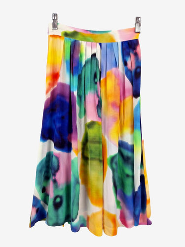 Gorman Playful Soft Pleated Silk Midi Skirt Size 6