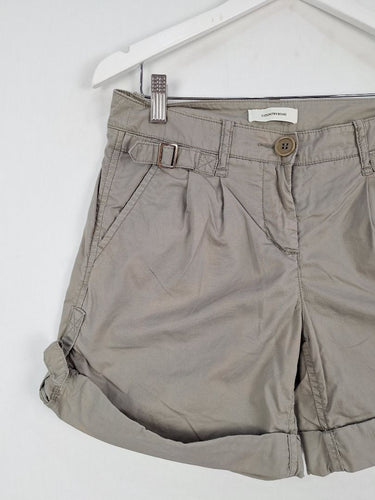 Second-Hand - Country Road Taupe Side Tab Summer Shorts Size 6 - SwapUp