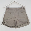 Second-Hand - Country Road Taupe Side Tab Summer Shorts Size 6 - SwapUp