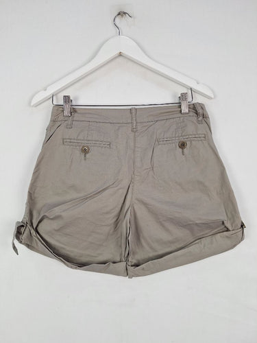 Second-Hand - Country Road Taupe Side Tab Summer Shorts Size 6 - SwapUp