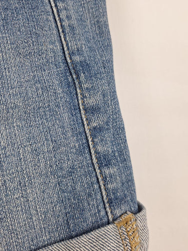 Second-Hand - Witchery Cuffed Washed Denim Shorts Size 8 - SwapUp