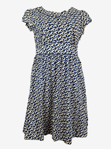Seasalt Cornwall Soaring Birds Cap Sleeve Midi Dress Size 14