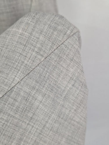 Second-Hand - Cue Grey Panelled Fitted Work Midi Dress Size 6 - SwapUp