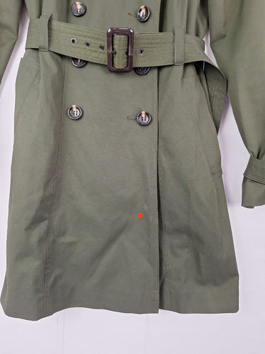 Second-Hand - studio.w Forest Green Single Breasted Trench Coat Size 6 - SwapUp