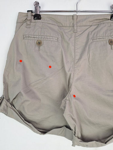 Second-Hand - Country Road Taupe Side Tab Summer Shorts Size 6 - SwapUp