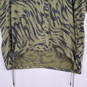 Second-Hand - Bimba Y Lola Army Green Butterfly Wing Longline Shirt Size M - SwapUp