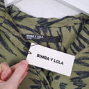 Second-Hand - Bimba Y Lola Army Green Butterfly Wing Longline Shirt Size M - SwapUp
