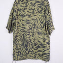 Second-Hand - Bimba Y Lola Army Green Butterfly Wing Longline Shirt Size M - SwapUp