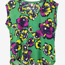 Second-Hand - J.Crew Forest Green Floral Summer Top Size 6 - SwapUp