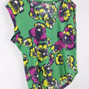 Second-Hand - J.Crew Forest Green Floral Summer Top Size 6 - SwapUp