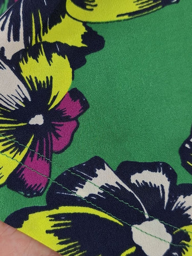 Second-Hand - J.Crew Forest Green Floral Summer Top Size 6 - SwapUp