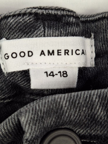 Second-Hand - Good American Black Wash Tapered Jeans Size L - SwapUp