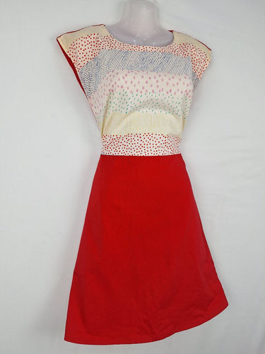 Second-Hand - Dragstar Red Spotted Midi Dress Size XS - SwapUp