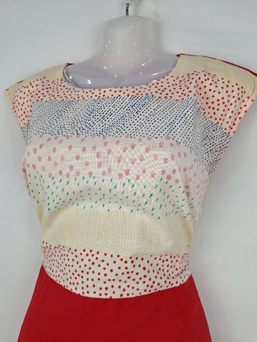 Second-Hand - Dragstar Red Spotted Midi Dress Size XS - SwapUp