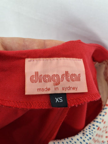 Second-Hand - Dragstar Red Spotted Midi Dress Size XS - SwapUp