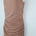 Second-Hand - Fresh Soul Flesh Ruched Flattering Mini Dress Size 10 - SwapUp
