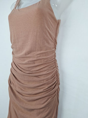 Second-Hand - Fresh Soul Flesh Ruched Flattering Mini Dress Size 10 - SwapUp