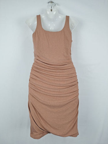 Second-Hand - Fresh Soul Flesh Ruched Flattering Mini Dress Size 10 - SwapUp
