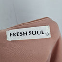 Second-Hand - Fresh Soul Flesh Ruched Flattering Mini Dress Size 10 - SwapUp