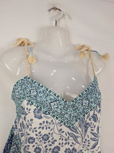Second-Hand - Tigerlily Sweet Shoulder Tie Blue Mini Dress Size 8 - SwapUp