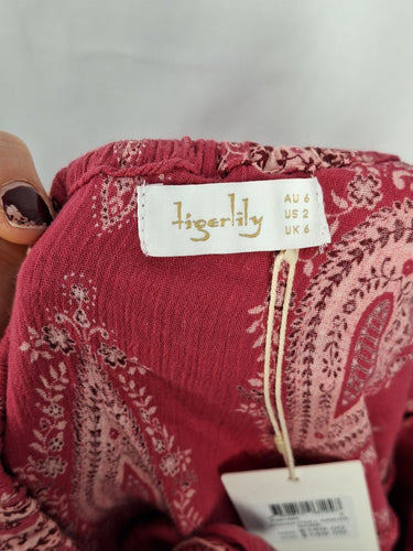 Second-Hand - Tigerlily Rose Paisley Layered Mini Dress Size 6 - SwapUp