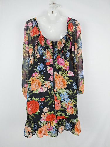 Second-Hand - Fresh Soul Romantic Dark Floral Mini Dress Size 8 - SwapUp