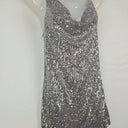 Second-Hand - Sass & Bide 'You Were Saying' Silver Mini Dress Size XS - SwapUp