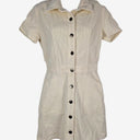 Second-Hand - All About Eve Milk Corduroy Button Up Mini Dress Size 8 - SwapUp