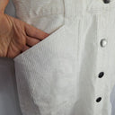 Second-Hand - All About Eve Milk Corduroy Button Up Mini Dress Size 8 - SwapUp