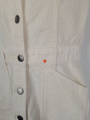 Second-Hand - All About Eve Milk Corduroy Button Up Mini Dress Size 8 - SwapUp