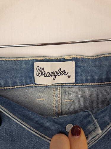 Second-Hand - Wrangler Ariel Blue Tapered Mid Rise Jeans Size 8 - SwapUp