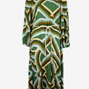 Second-Hand - Frank & Dollys Shades of Green Mock Neck Maxi Dress Size S - SwapUp