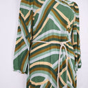 Second-Hand - Frank & Dollys Shades of Green Mock Neck Maxi Dress Size S - SwapUp