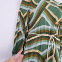 Second-Hand - Frank & Dollys Shades of Green Mock Neck Maxi Dress Size S - SwapUp