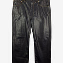 Second-Hand - Just Cavalli Slim Faux Leather Contrast Stitch Pants Size 14 - SwapUp