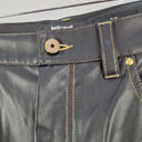 Second-Hand - Just Cavalli Slim Faux Leather Contrast Stitch Pants Size 14 - SwapUp