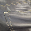 Second-Hand - Just Cavalli Slim Faux Leather Contrast Stitch Pants Size 14 - SwapUp
